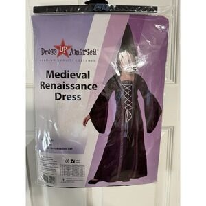 Dress-Up-America Medieval Princess Costume - Renaissance Dress & Hat for Girls